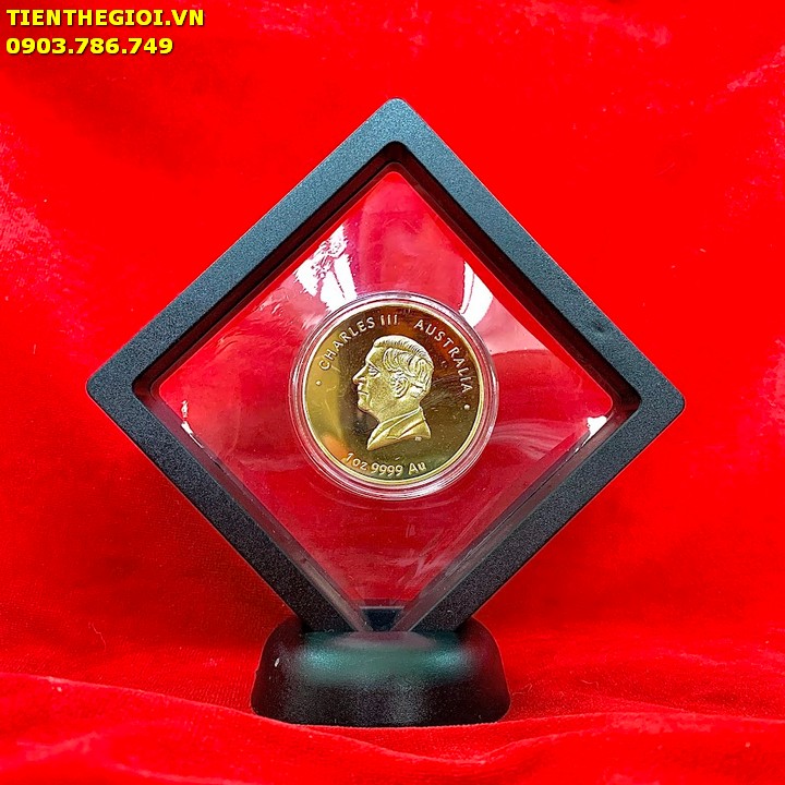 Khung Trưng Bày Xu Úc Hình Con Rắn Mạ Vàng